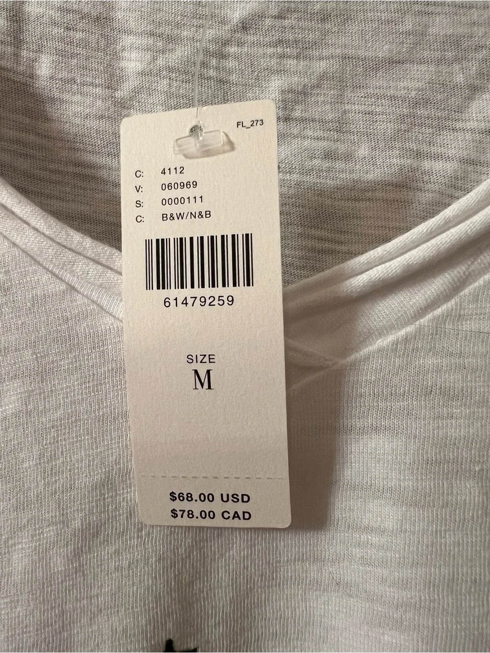 Anthropologie T.LA White V-Neck T-Shirt with Black Stars - NWT - Medium - Picture 14 of 16
